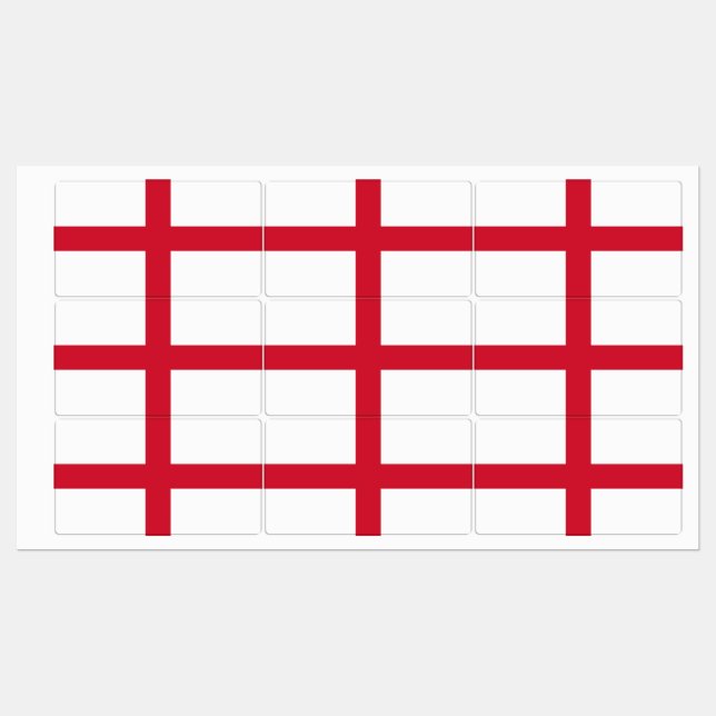 Patriotic labels with flag of England (Sheet)