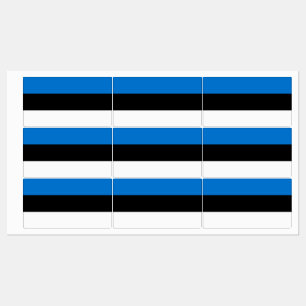 Patriotic labels with flag of Estonia