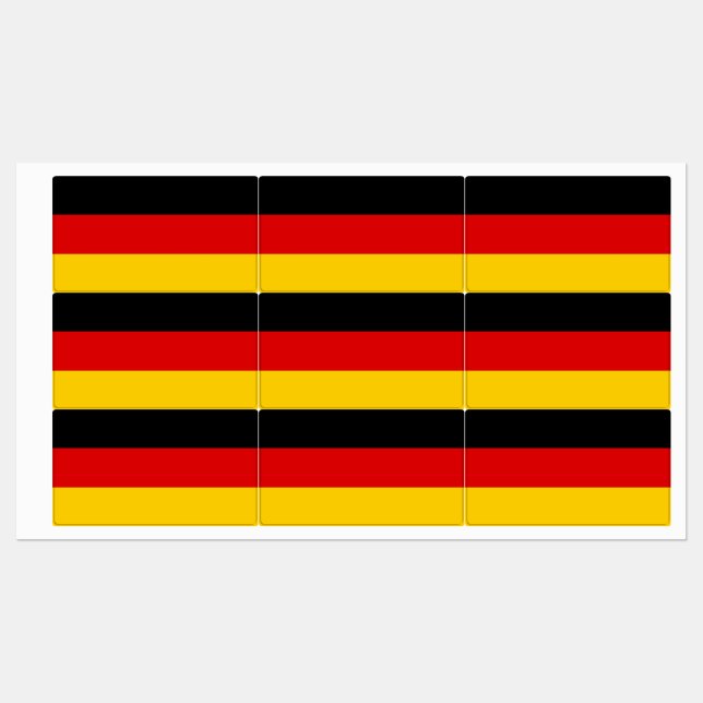 Patriotic labels with flag of Germany (Sheet)