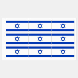 Patriotic labels with flag of Israel