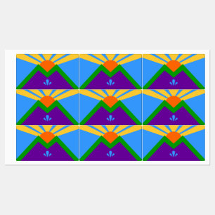 Patriotic labels with flag of Manitou Springs