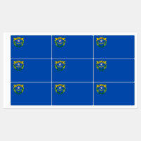 Patriotic labels with flag of Nevada State