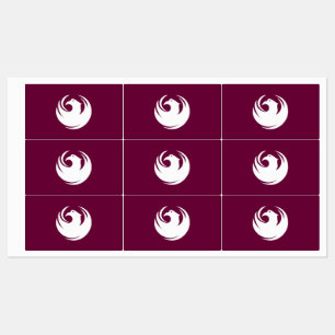 Patriotic labels with flag of Phoenix City