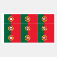 Patriotic labels with flag of Portugal
