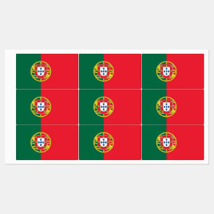 Patriotic labels with flag of Portugal