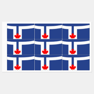 Patriotic labels with flag of Toronto, Canada
