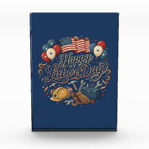 Patriotic Labor Day Photo Block