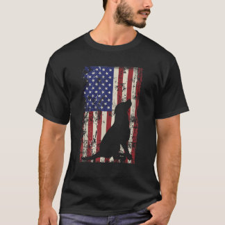 Patriotic Labrador 4th of July American Flag T-Shirt