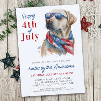 Patriotic Labrador Dog USA Flag 4th Of July Party