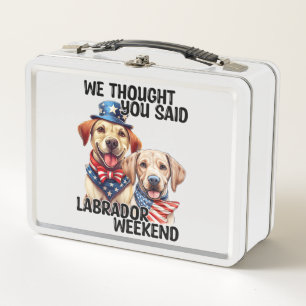 Patriotic Labrador Dogs Quote Funny Humour Metal Lunch Box