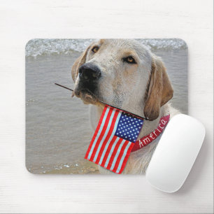 Patriotic Labrador Retriever Mouse Pad