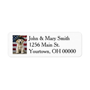 Patriotic Labrador Retriever With Tricorn Hat