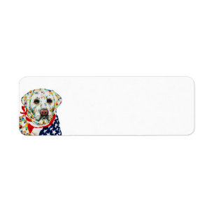 Patriotic Labrador Return Address Label