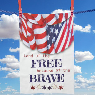 Patriotic Land of the Free Bunting Kitchen Towel