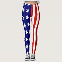 Patriotic Leggings - American Flag Print Women's