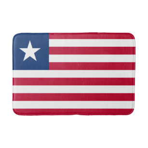 Patriotic Liberia Flag Bath Mat