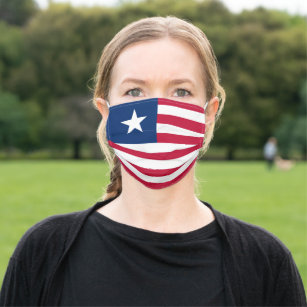 Patriotic Liberia Flag Cloth Face Mask