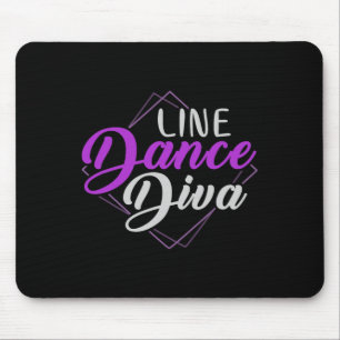 Patriotic Line Dancing Diva Women Gift Line Dance Mouse Pad