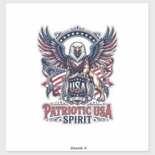Patriotic Lion Eagle Guardian Animal Hybrid Patrio