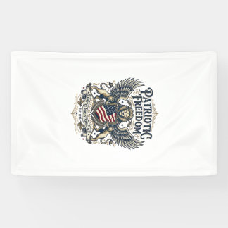 Patriotic Lion Eagle Guardian Animal Hybrid Patrio Banner