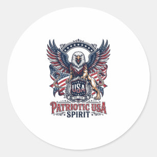 Patriotic Lion Eagle Guardian Animal Hybrid Patrio Classic Round Sticker