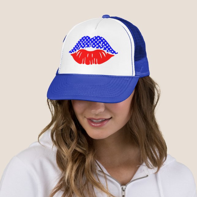 Patriotic Lips Trucker Hat (In Situ)