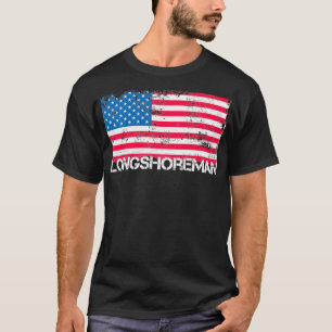 Patriotic Longshoreman Vintage US Flag Pullover