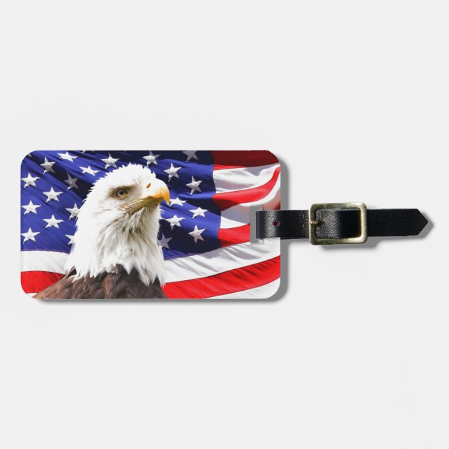 Patriotic Luggage Tag (Front Horizontal)