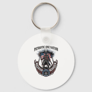 Patriotic Mad Road 1776 Warrior Zombie Apocalypse  Keychain