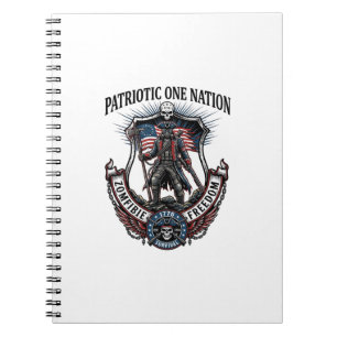 Patriotic Mad Road 1776 Warrior Zombie Apocalypse Notebook