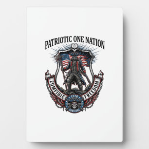Patriotic Mad Road 1776 Warrior Zombie Apocalypse Plaque