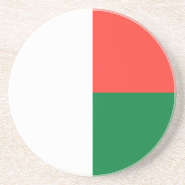 Patriotic Madagascar Flag Coaster (Front)