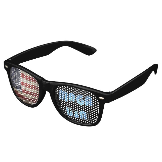 Patriotic MAGA Retro Sunglasses (Angled)