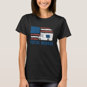 Patriotic Mail Carrier American Flag Men Women Pos T-Shirt