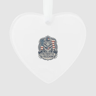 Patriotic Maine Coon Cat Ornament