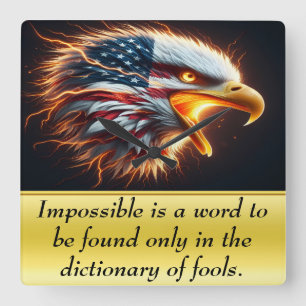 Patriotic Majesty Square Wall Clock