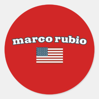 Patriotic Marco Rubio Classic Round Sticker