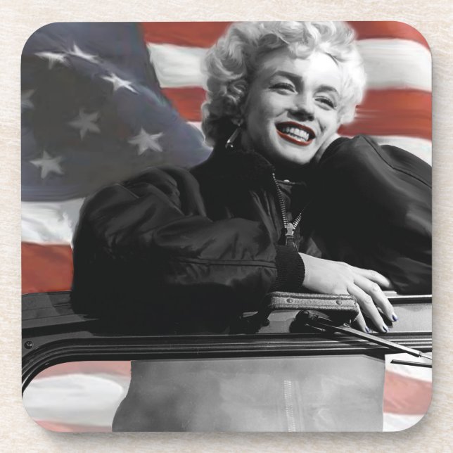Patriotic Marilyn Coaster (Front)