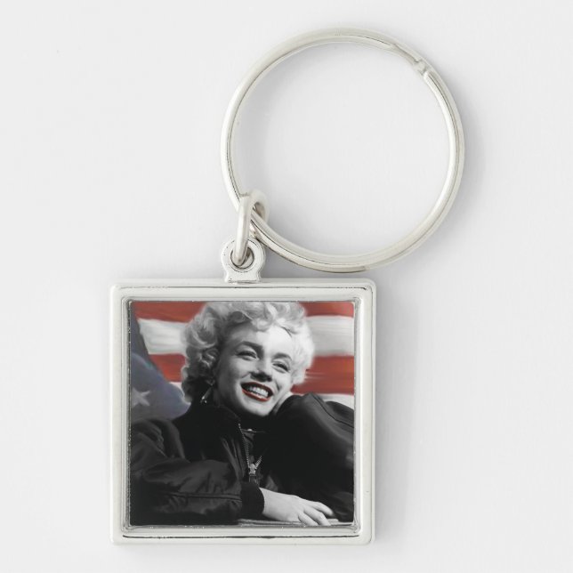 Patriotic Marilyn Keychain (Front)