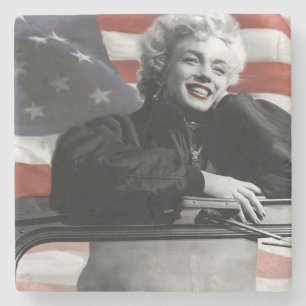 Patriotic Marilyn Stone Coaster