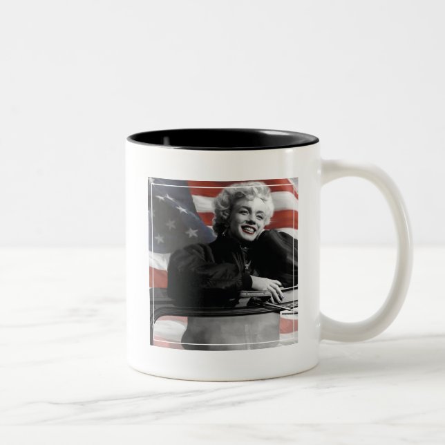 Patriotic Marilyn Two-Tone Coffee Mug (Right)