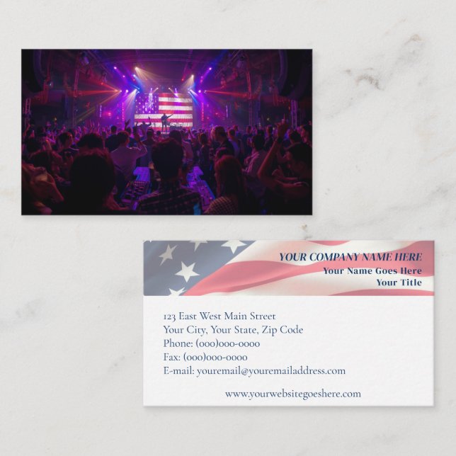 Patriotic Marketing & Event Advertising Business Card (Front/Back)