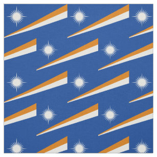 Patriotic Marshall Islands Flag Fabric