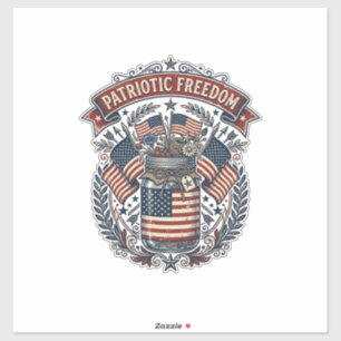 Patriotic Mason Jar Country Life