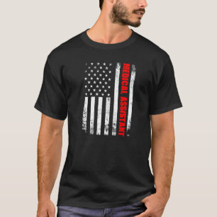 Patriotic Medical Assistant American Flag Medical T-Shirt