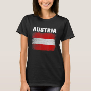 Patriotic Men Women Kids Distressed Austria Flag T-Shirt