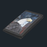 Patriotic Men's Custom Wallet with Bald Eagle<br><div class="desc">A Patriotic Men's tri-fold wallet with art featuring colourful art of a Bald Eagle and an American Flag. A great wallet for everyday use. makes a great gift for father's Day,  Birthday present,  Vateran's Day Gift or a Christmas gift for a family member or a friend.</div>