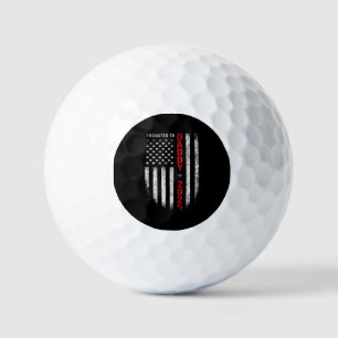 Patriotic Mens Promoted To Daddy Est 2025 First Ti Golf Balls