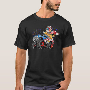 Patriotic Meowica America Saurus Rex Monster Truck T-Shirt