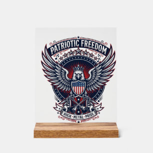 Patriotic Metal Wings Patriot Music Rock Metal Pat Acrylic Sign